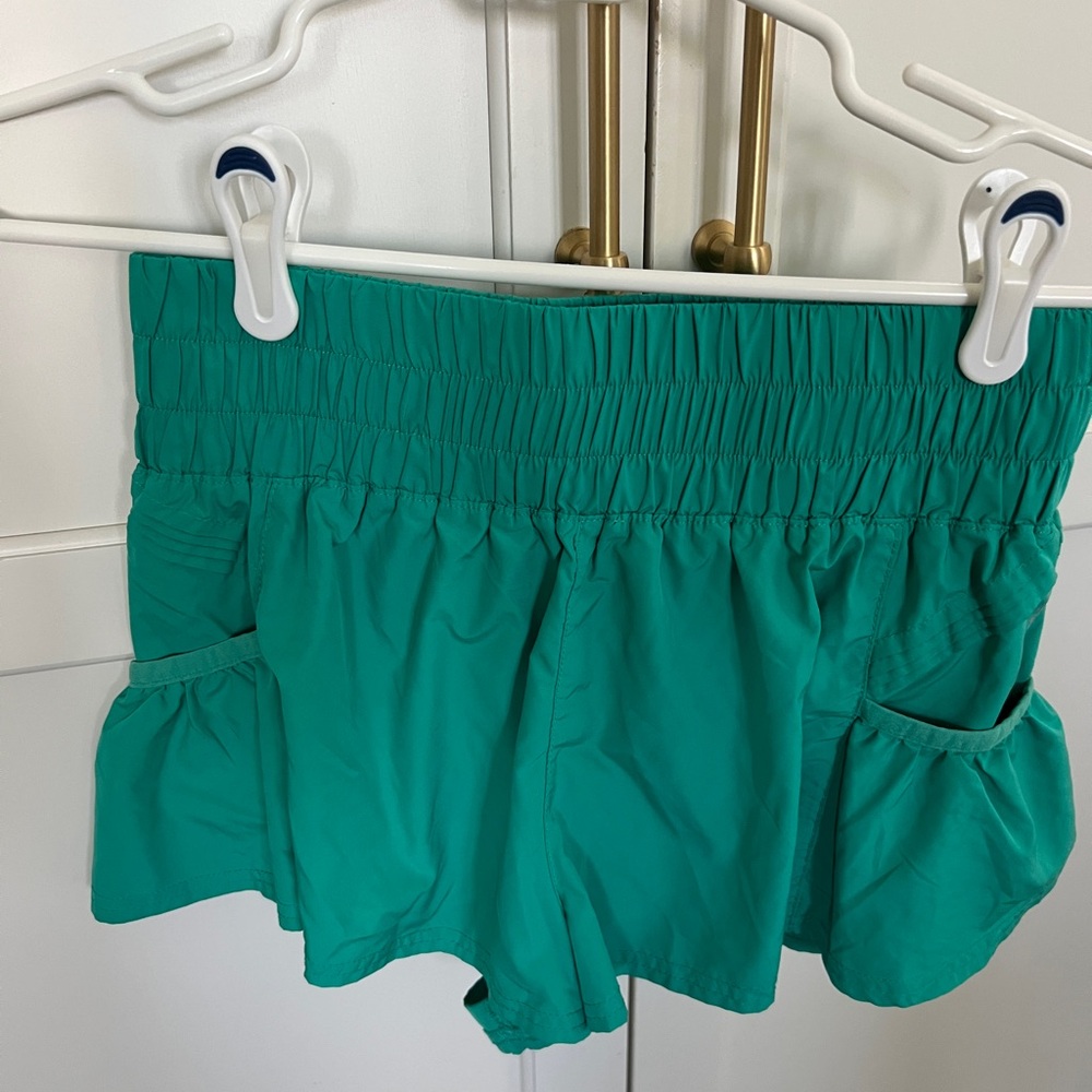 Free People Movement Green Get Your Flirt On Shorts
